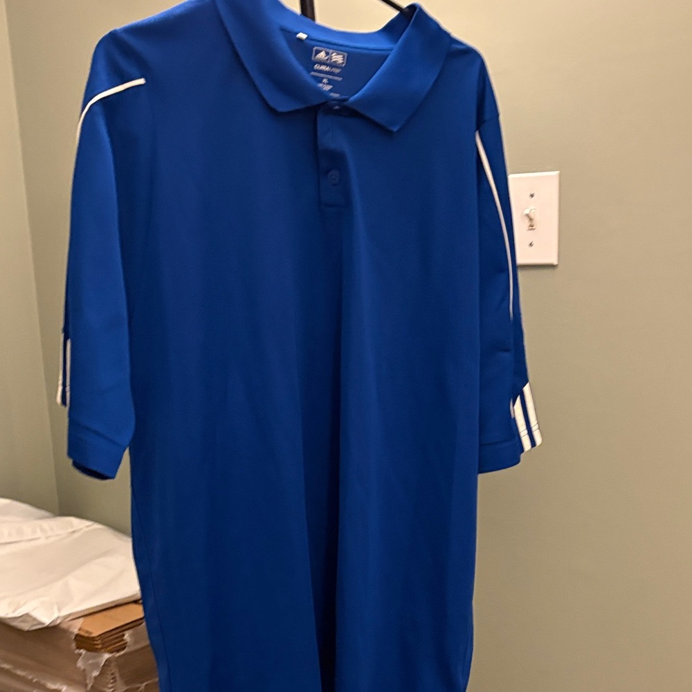 Adidas Blue Climalite Polo Shirt